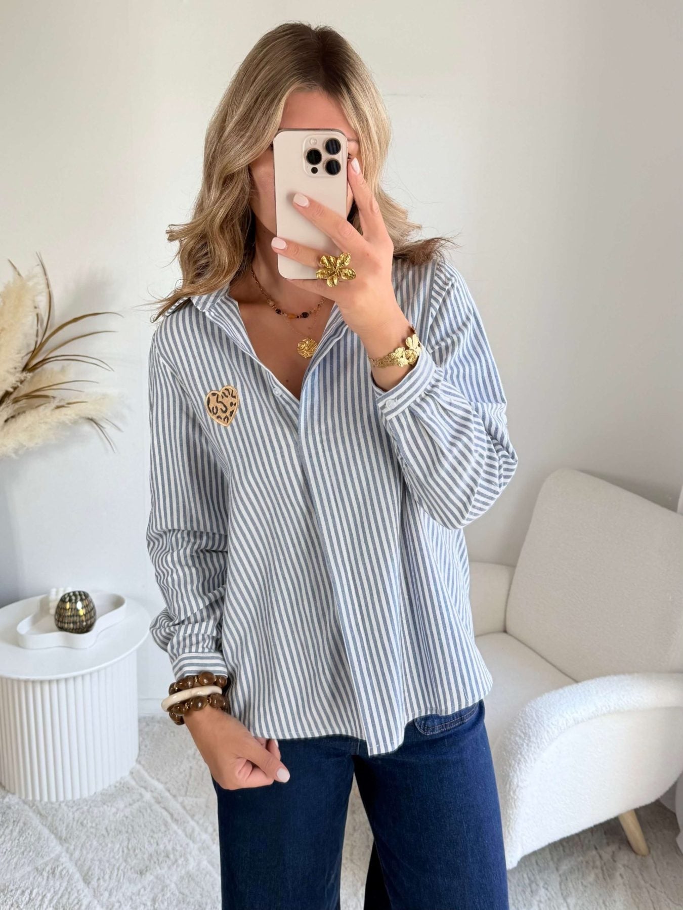 Chemise rayée bleue - Fily