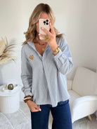 Chemise rayée bleue - Fily