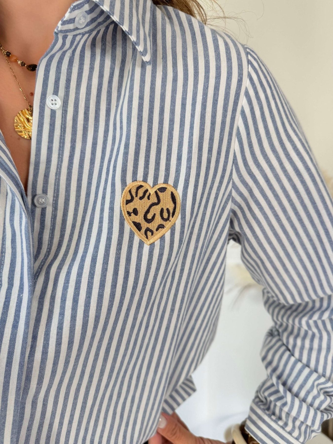 Chemise rayée bleue - Fily