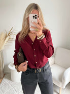 Chemisier bordeaux - Gilda