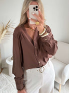 Chemisier marron - Gilda