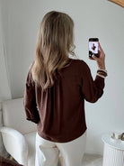 Chemisier marron - Gilda