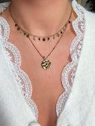 Collier double perles fines