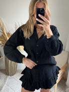 Ensemble noir gaze de coton