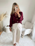 Gilet bordeaux boutons dorés - Nori