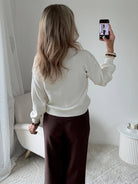 Gilet écru boutons dorés - Nori