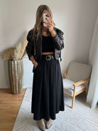 Jupe noire à poches