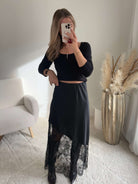 Jupe longue dentelle - Alison