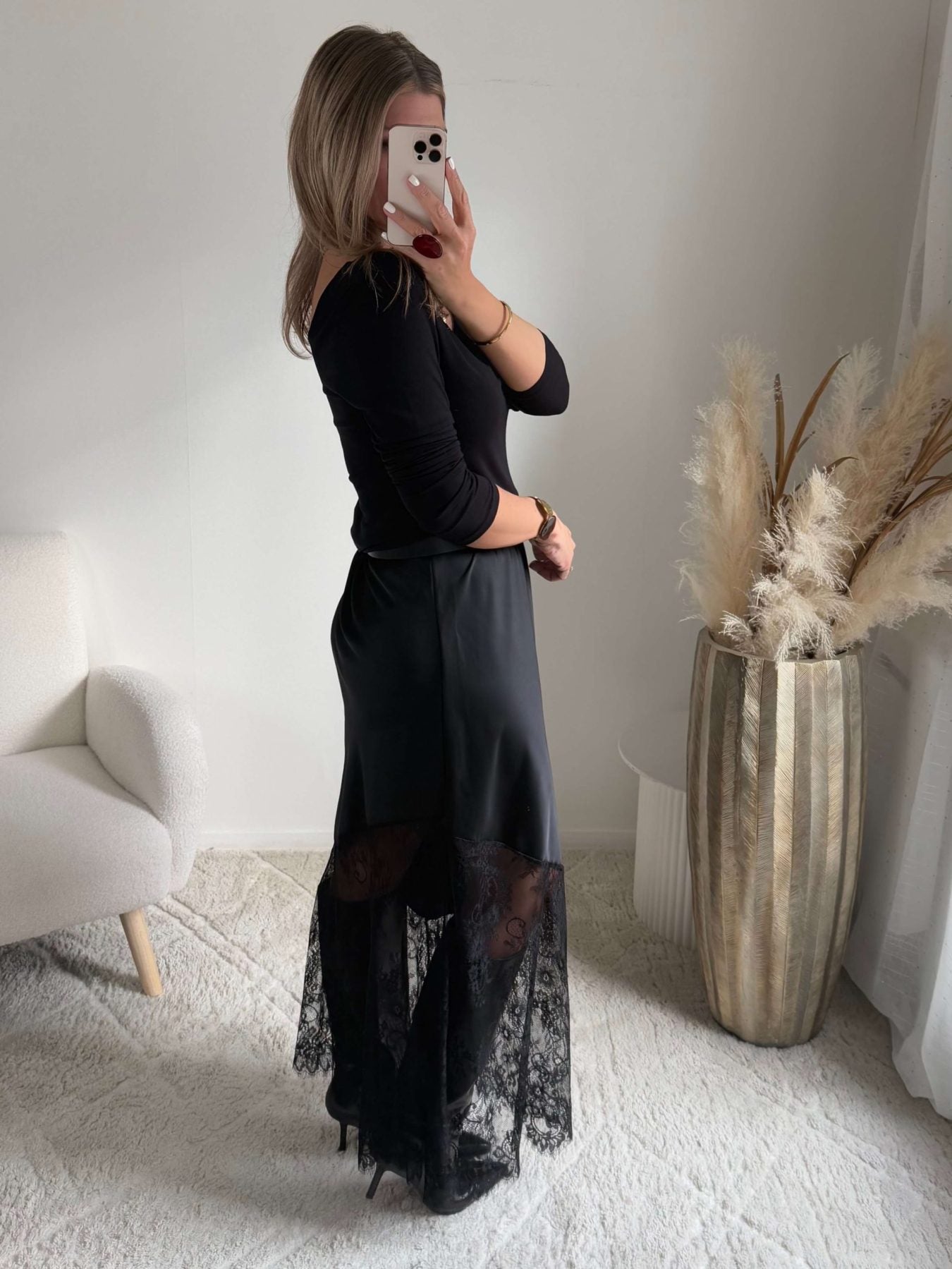 Jupe longue dentelle - Alison