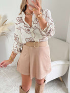 Jupe short beige - Lenny