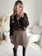 Jupe short taupe - Lenny