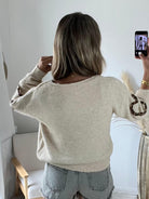 Pull beige - Coeur