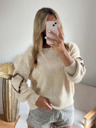 Pull beige - Coeur