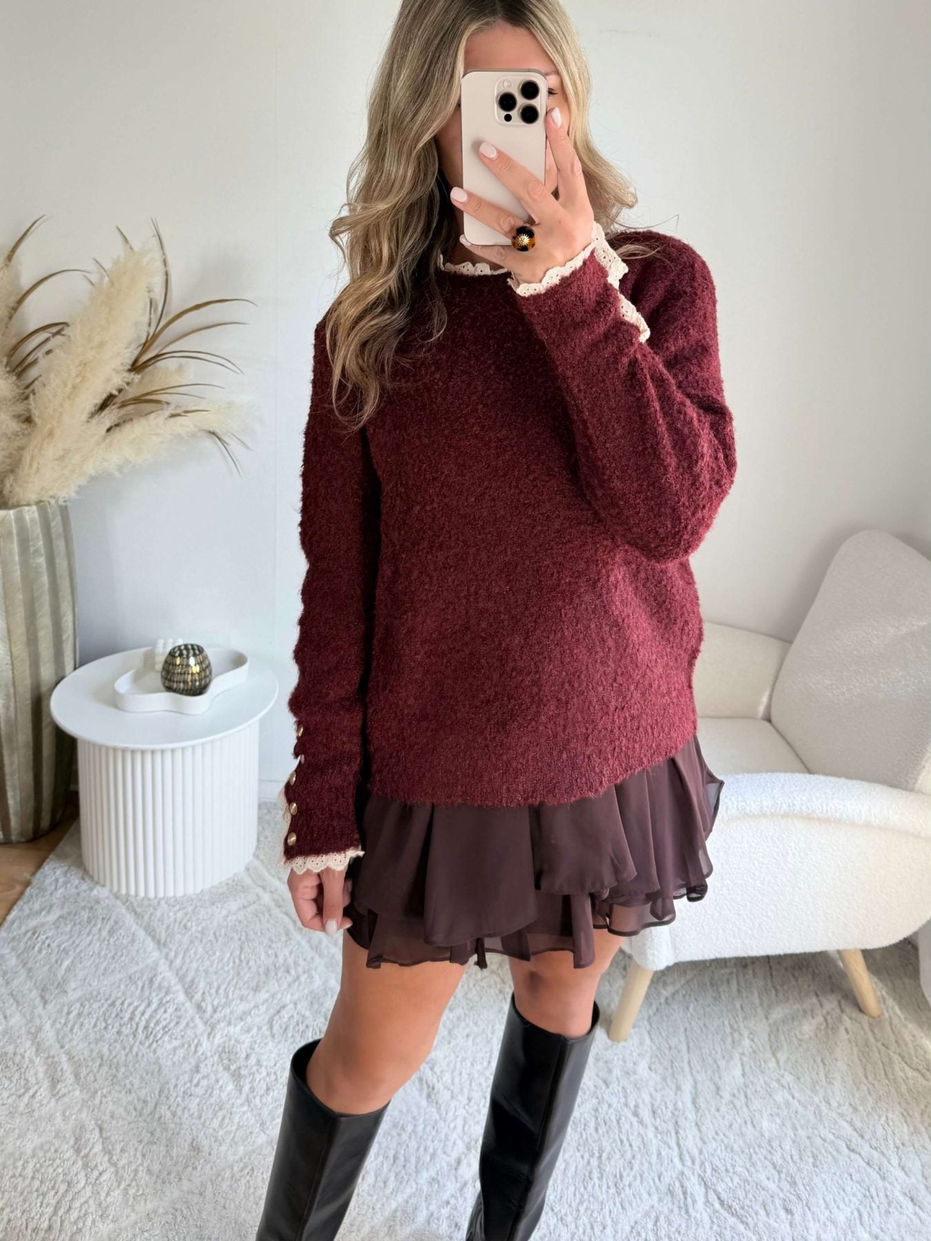 Pull bordeaux - Axel