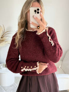 Pull bordeaux - Axel