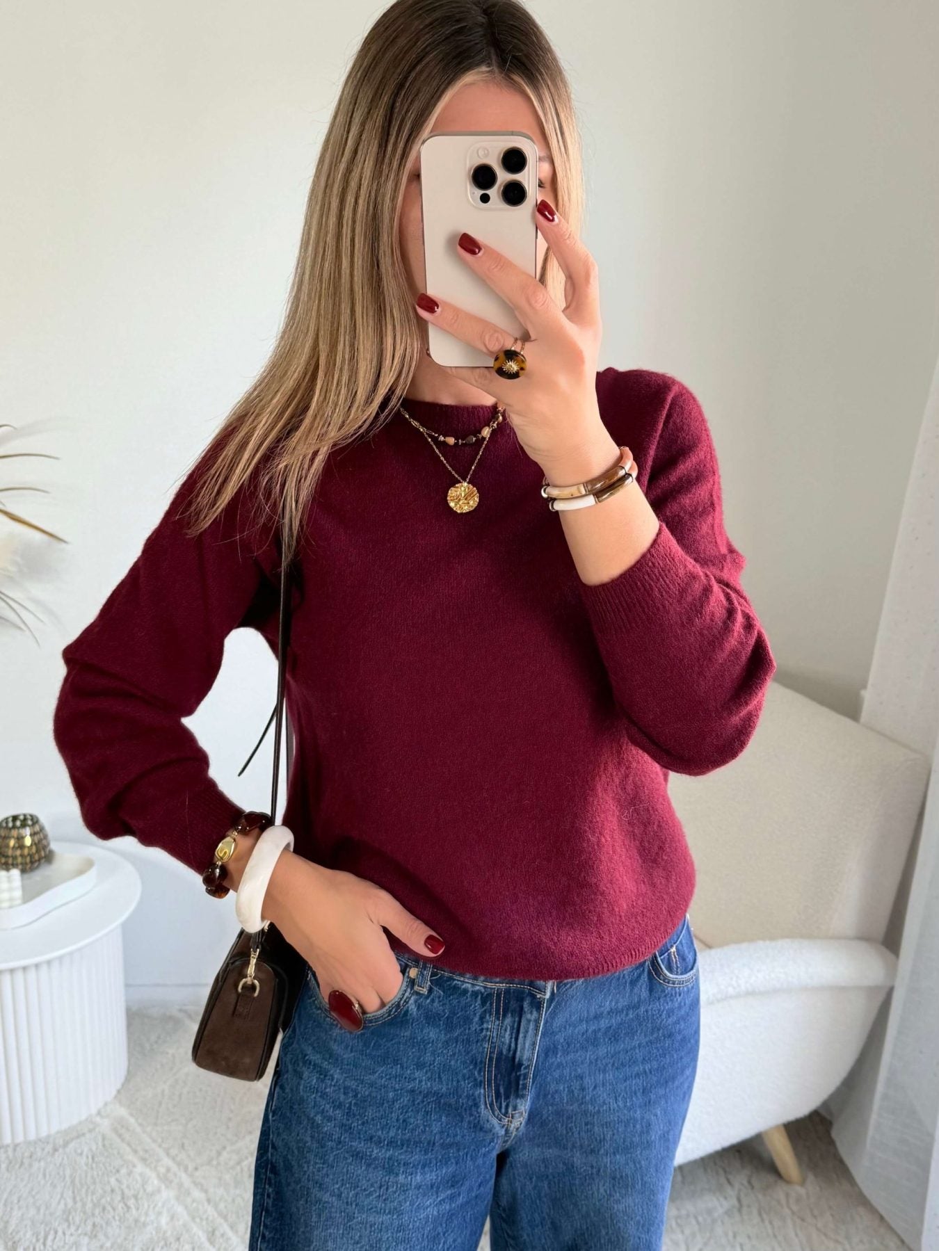 Pull fin bordeaux- Edme