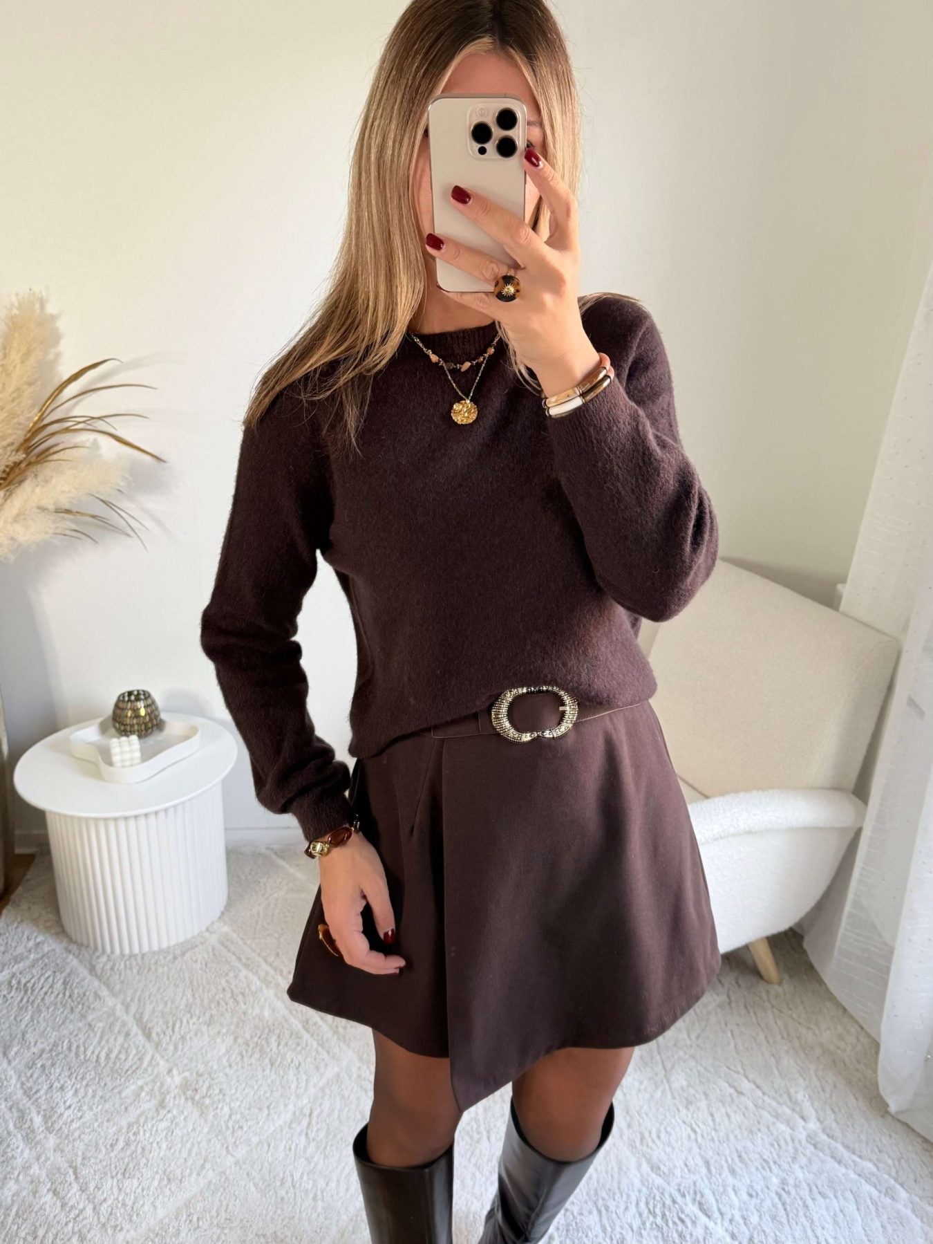 Pull fin chocolat - Edme