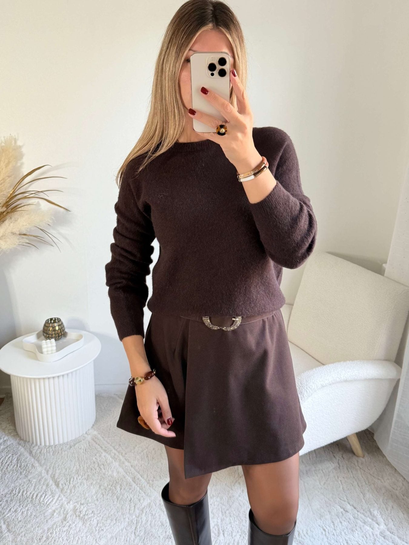 Pull fin chocolat - Edme