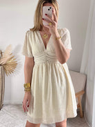 Robe beige dorée - Romy