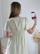 Robe beige dorée - Romy