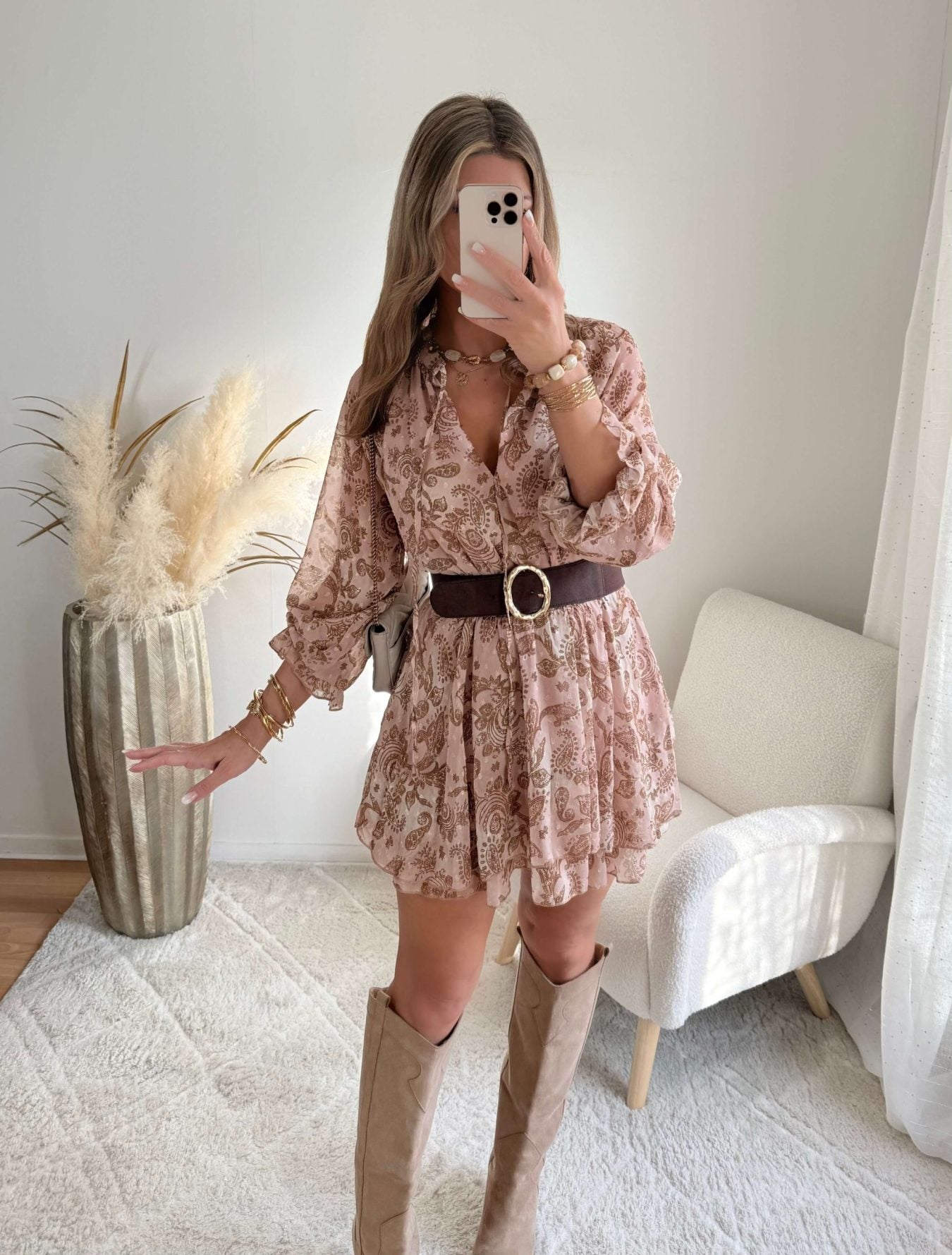 Robe bohème nude - Amélia