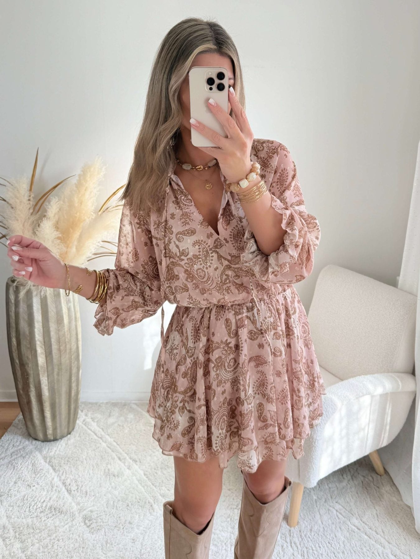 Robe bohème nude - Amélia