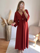 Robe bohème terracotta