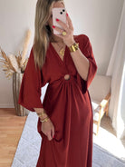 Robe bohème terracotta