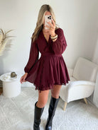 Robe courte bordeaux - Cali