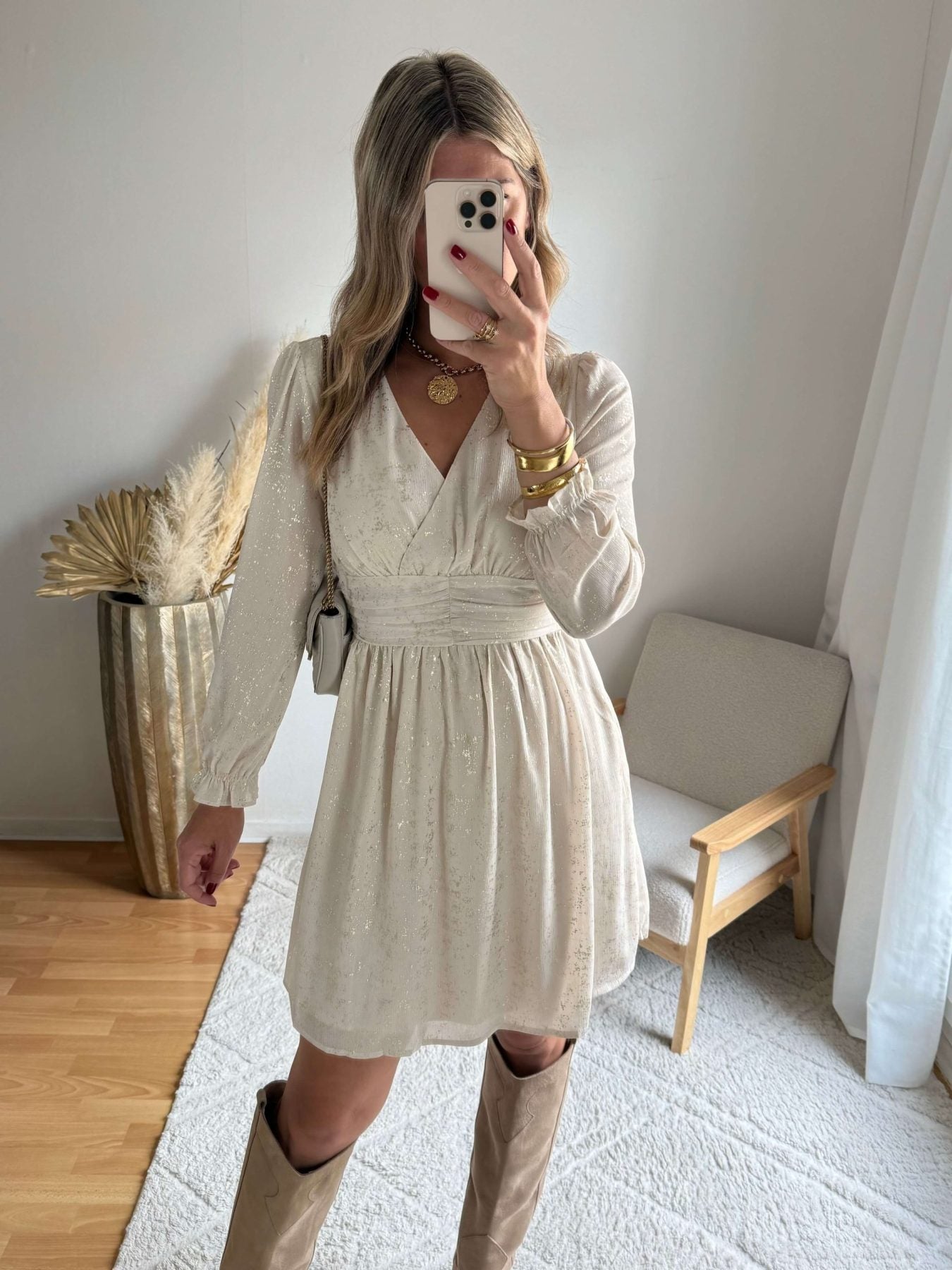 Robe courte beige - Romy