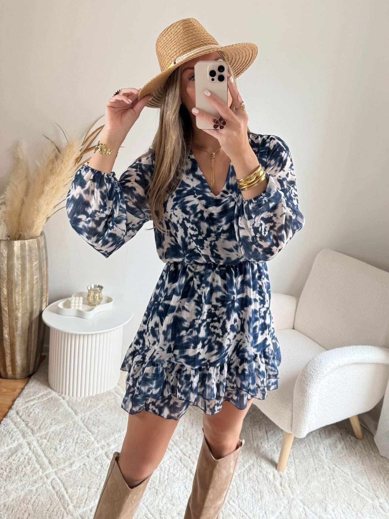 Robe motifs bleus - Stacy