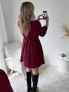 Robe courte bordeaux - Lucie