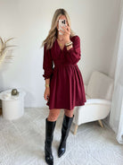 Robe courte bordeaux - Margot