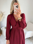 Robe courte bordeaux - Margot