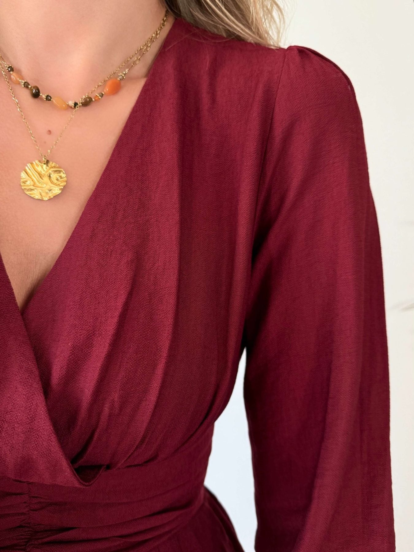 Robe courte bordeaux - Margot