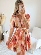 Robe courte dorée - Aurore