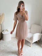 Robe courte or rose - Ambre