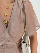 Robe courte or rose - Ambre