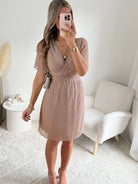 Robe courte or rose - Ambre