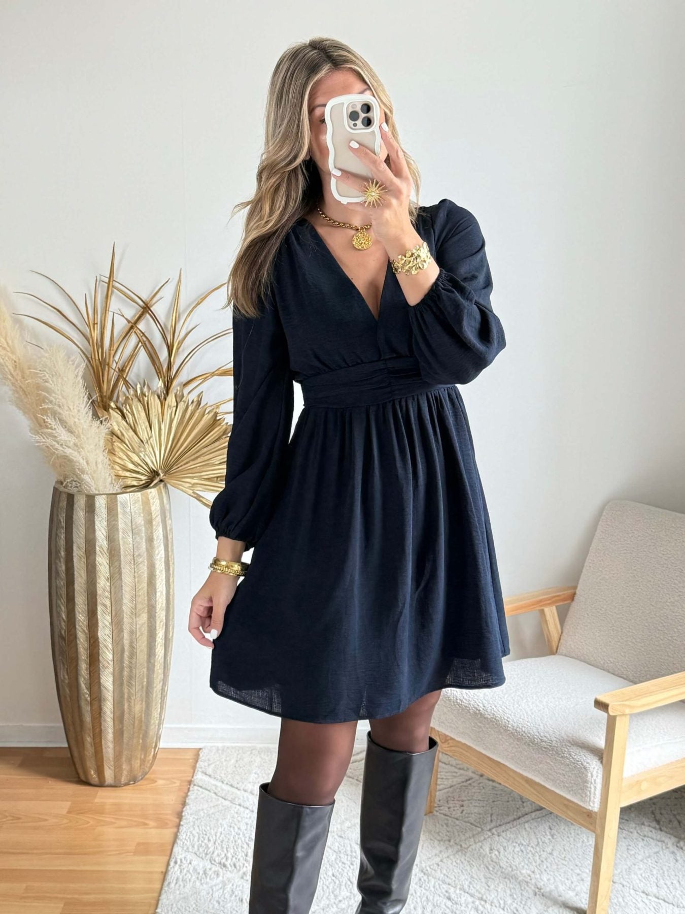 Robe courte marine - Lucie