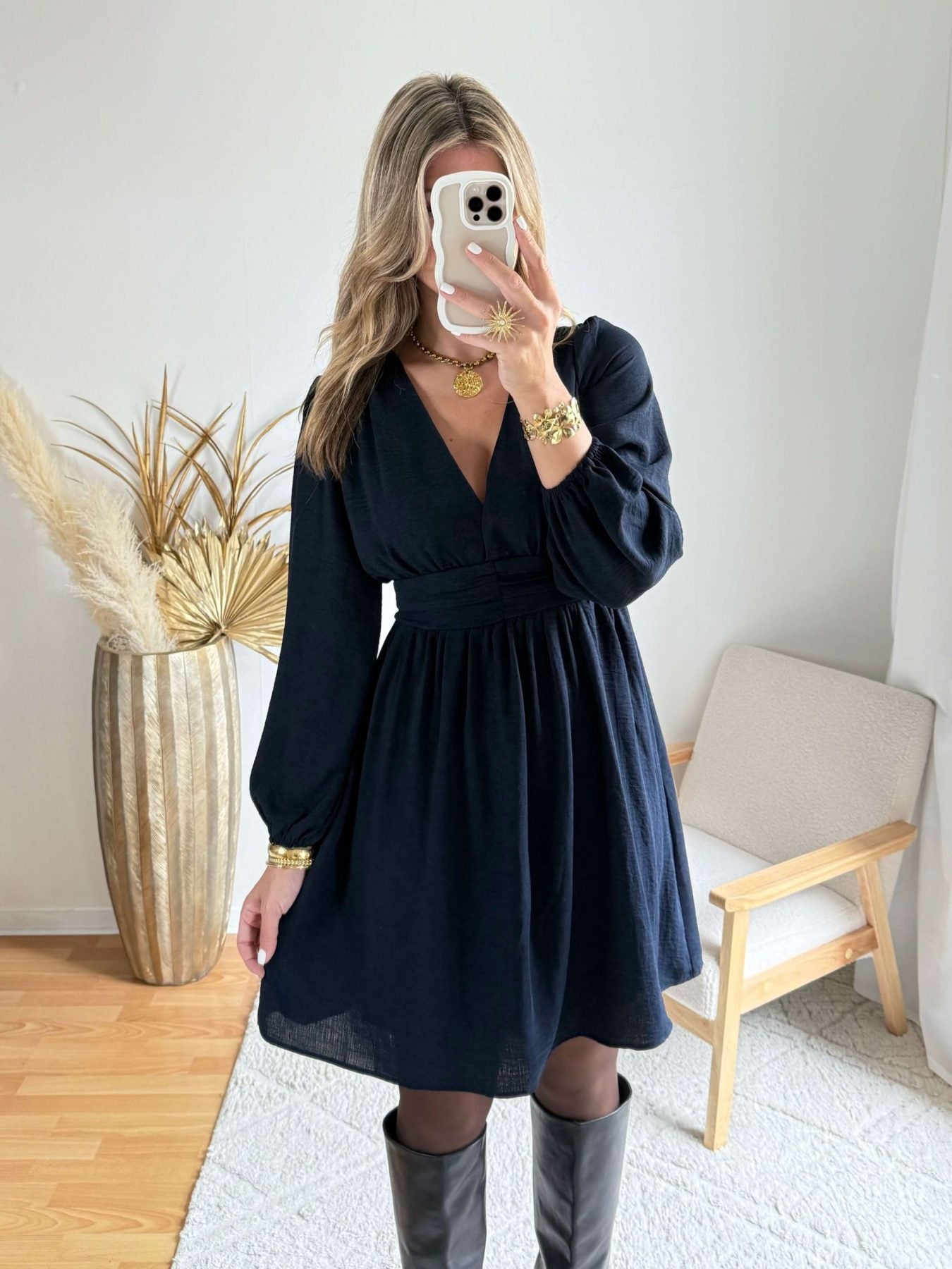 Robe courte marine - Lucie