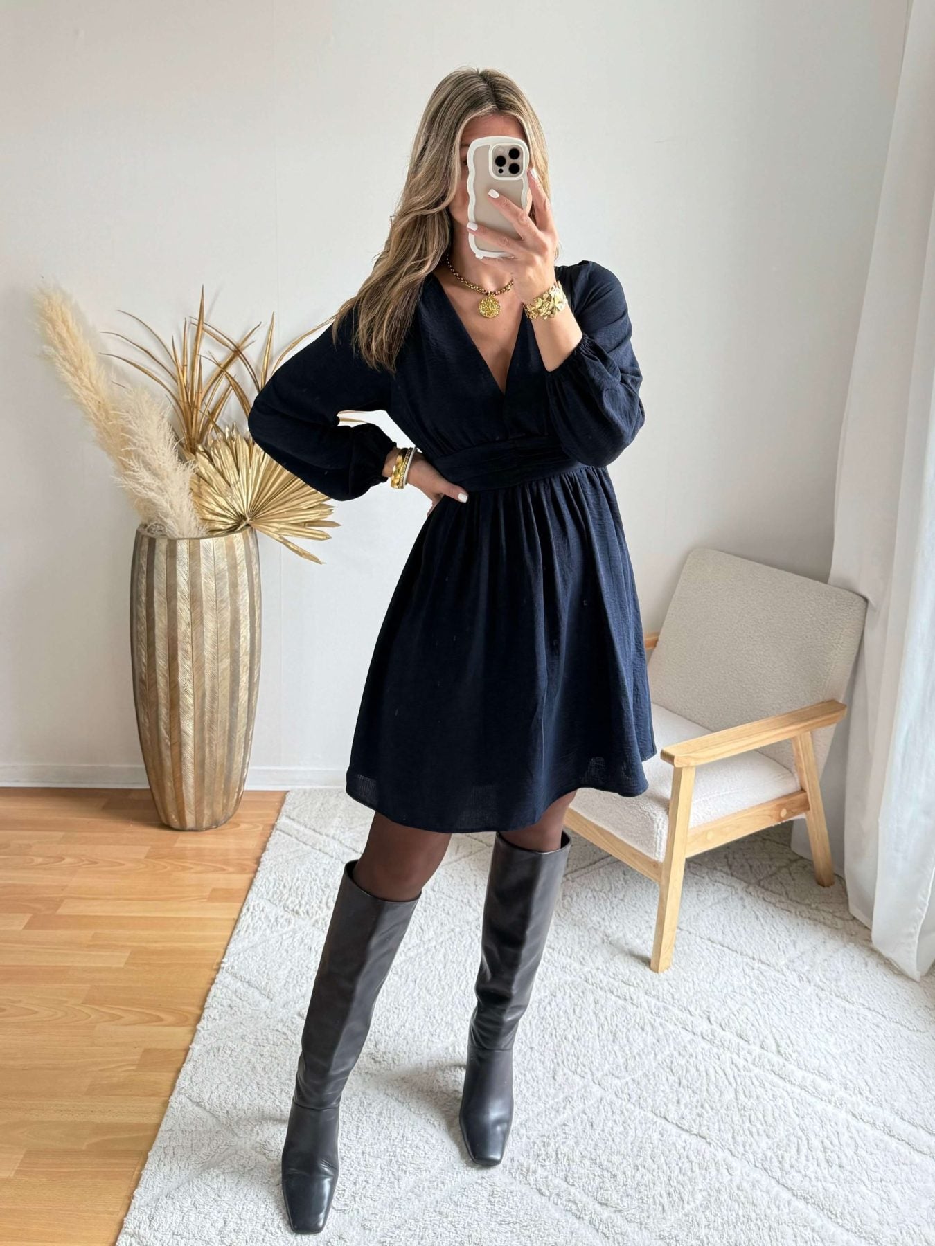 Robe courte marine - Lucie