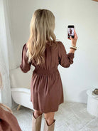 Robe courte marron - Margot