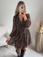 Robe marron dorée - Cali