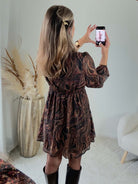 Robe marron dorée - Cali