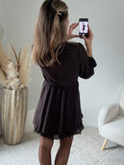 Robe marron à strass - Cali