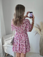 Robe rose fleurie Apolline du S au 4XL Easy Dressing