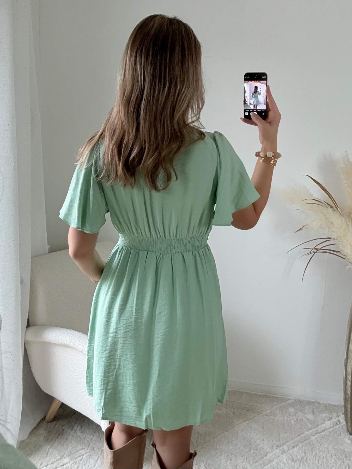 Robe courte vert d'eau - Diana