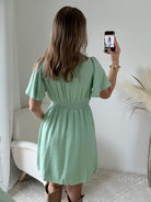 Robe courte vert d'eau - Diana