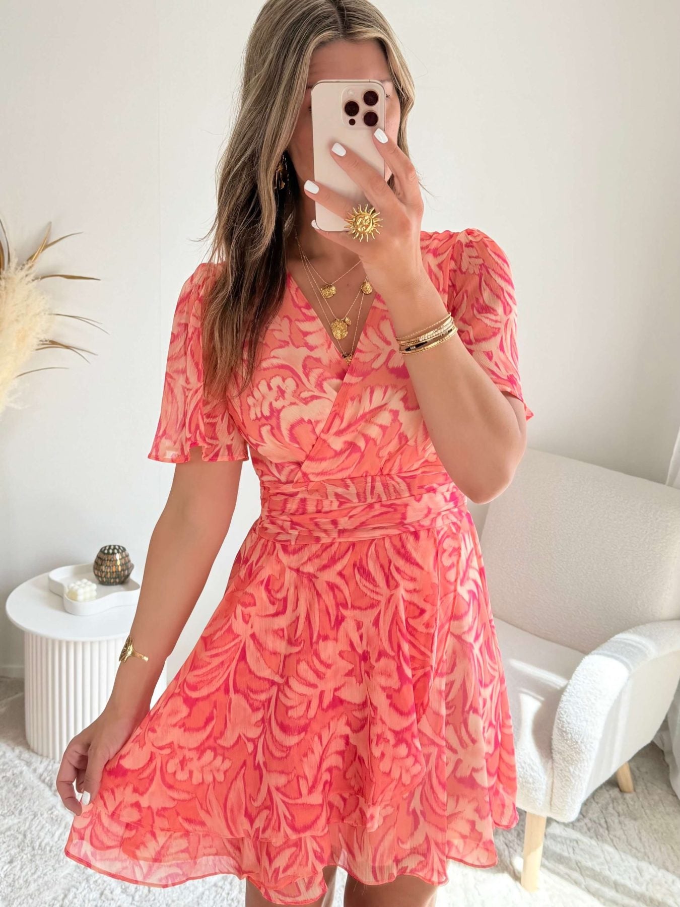 Robe corail - Lisa